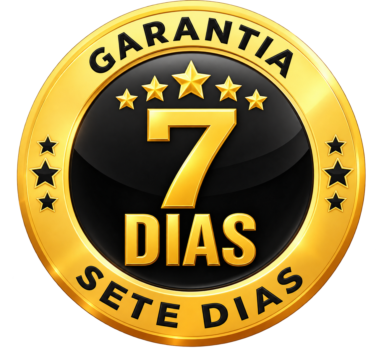 Selo de garantia de 7 dias para solicitar reembolso